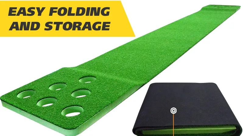 Indoor Golf Putting Green Mat Foldable Training Golf Practice Mat With ...