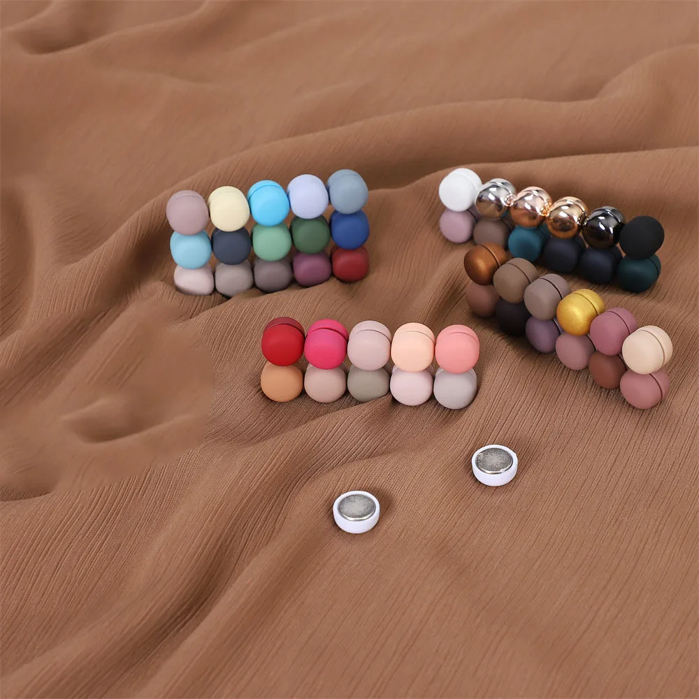 Magneti Sciarpe Islamiche Set 6 Paia Magneti Per Hijab Con Strass - Potenti E Decorativi Per Velo E Sciarpe Spille Velo Magnetiche - 9