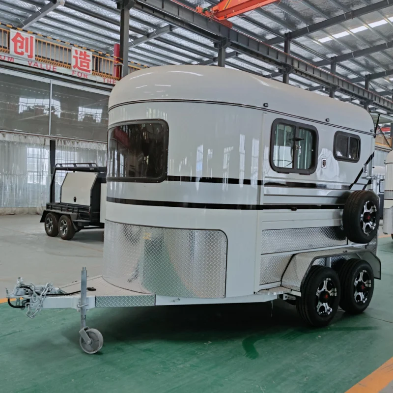 Pvc Trailer Float GW 2 Horse Camping Horse Trailer Floats Premium Durable Galvanized ...