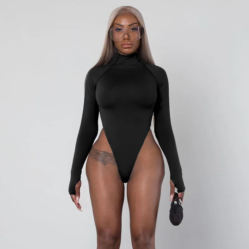 high cut long sleeve leotard