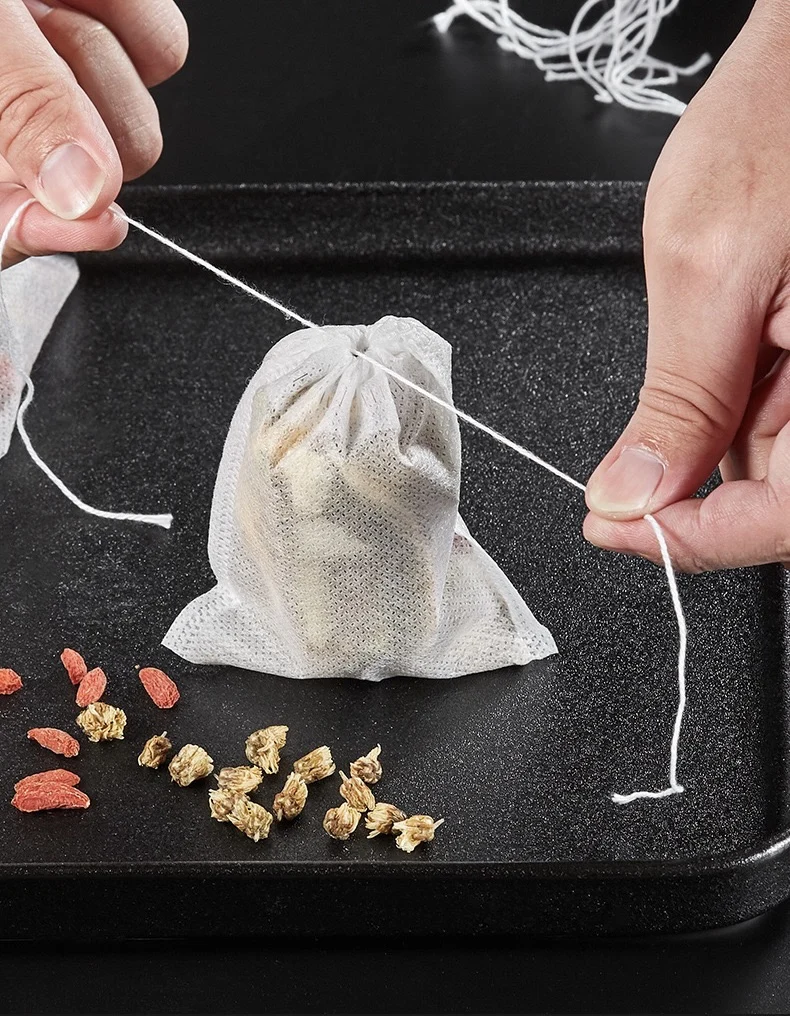 Sachet With String Food Grade Full Sizes Non Woven Fabrics Herbal Tea Filter Sachet Bag ...