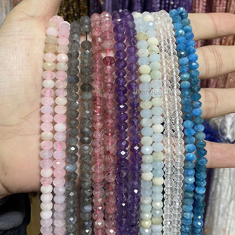 Misppro Gemme Rosse Sfaccettate Rondelle Perline Sfuse 4 Mm 15 - Foto 6