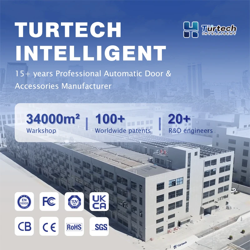 Doortec Automatic Sliding Commercial Single or Double Door Operator Antomatic Door Kit HH125 1 YEAR Modern Hotel