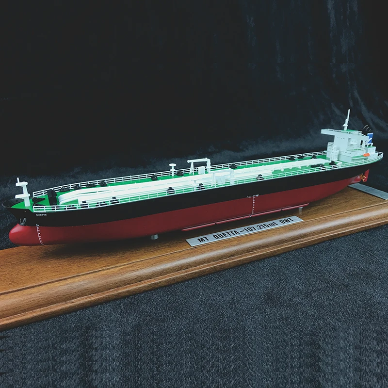 【L】O.A.S Customized 35cm Oil Ship Model Factory Freight Forwarder Gift Model Hobby Display Case