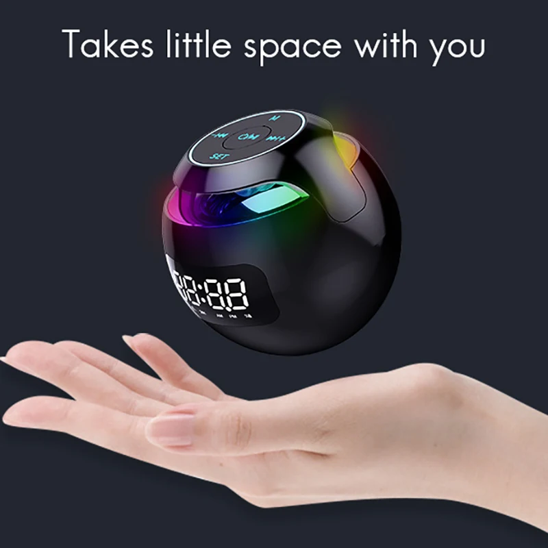 
Беспроводной динамик G90S часы цветной динамик мини портативный домашний шар карта маленькая стальная пушка динамик 