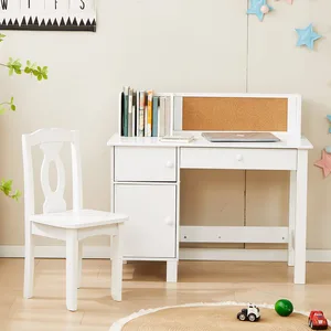 EDULAND Wooden Modern Table Desk and Chair Set for Children Durable Safe Eco-Friendly School Study Furniture with Easy Assembly