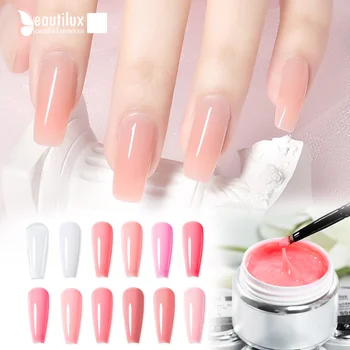 Beautilux Jelly Nail Art Gel Pink Clear Milky Camouflage Self Leveling ...