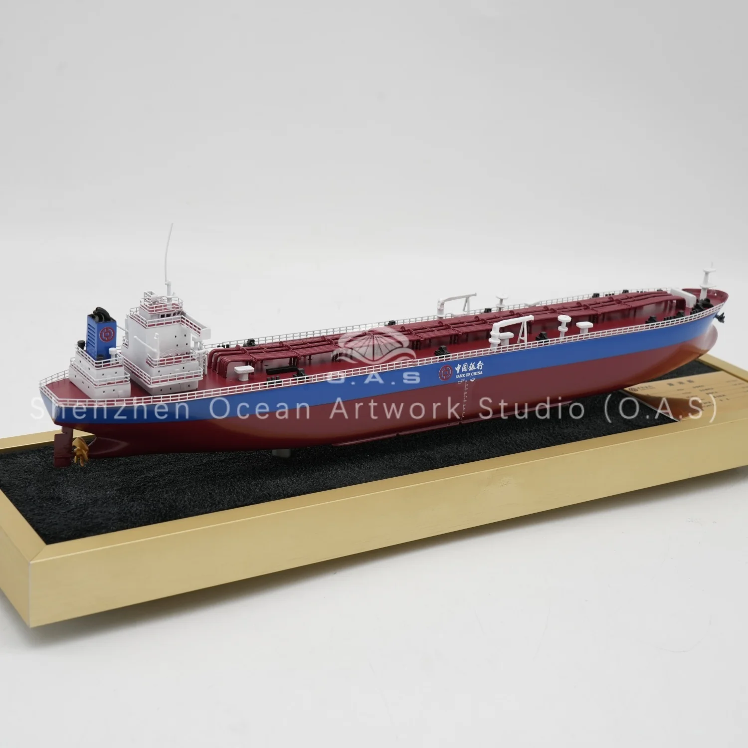 【L】O.A.S Customized 35cm ZGYH Oil Ship Model Factory Model for Souvenirs & Gifts