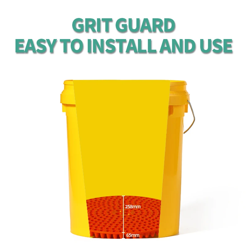 Car Cleaning Wash Bucket With Wheel Filter Guard Dirt Remover Filter