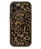 Coffee brown - brown large leopard print