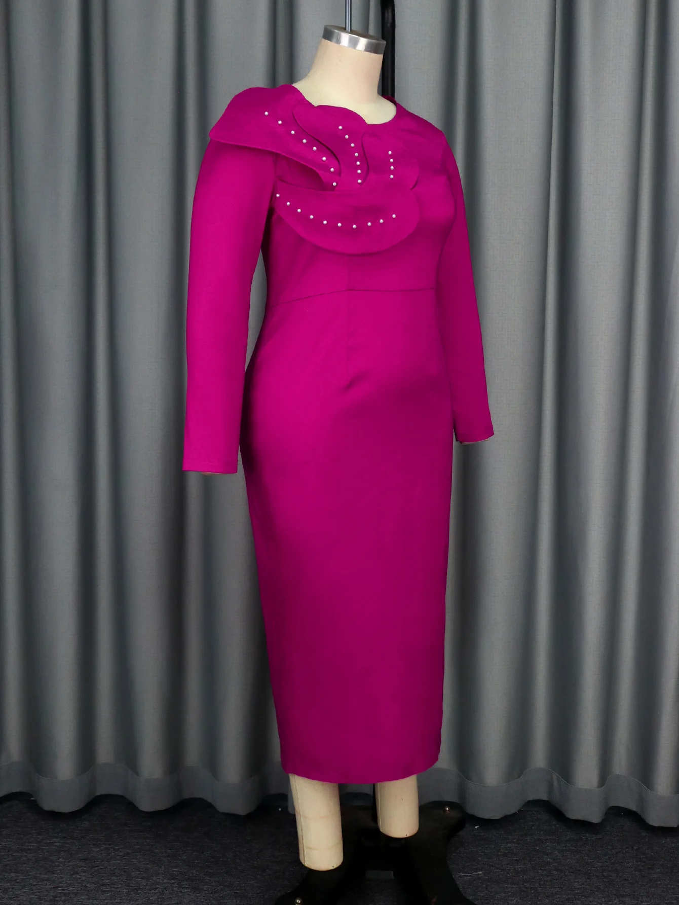 China Manufacturer Fat Women African Bodycon Dresses for Ladies Long Sleeve  Bodycon Dress Turkish Bodycon Party Dress