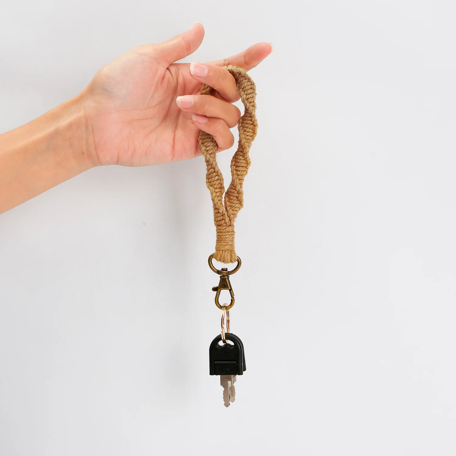 JYNXOR Makramee Schlüsselanhänger Set - 4 Stück Geflochtene Schlüsselbänder Boho Style