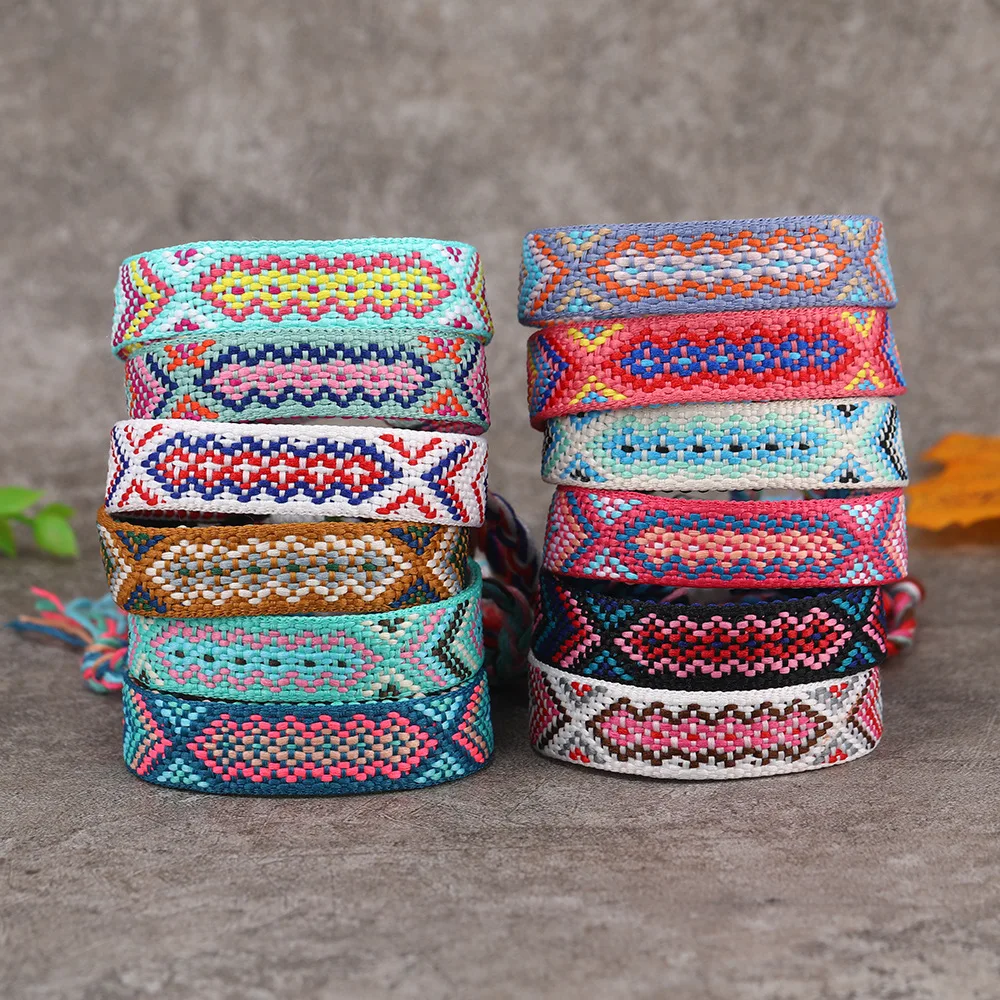 Simple Design Handmade Rainbow Colorful Rope Braided Cotton Thread