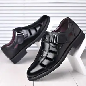 Mens 2026 New Summer Soft Soft Bottom Hollow Shoes Hollow Breathable
