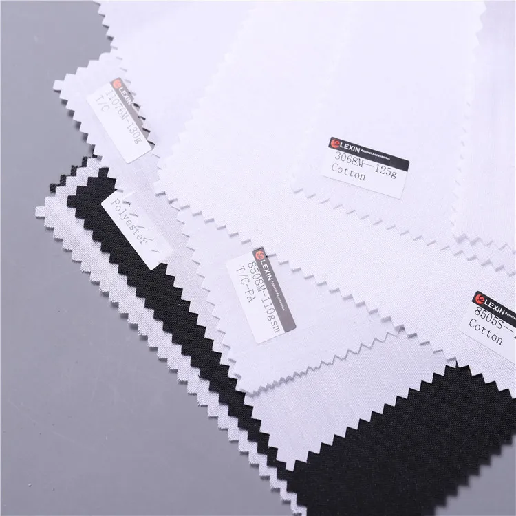 Collar Interlining  HDPE Coating Shirt Fusing Woven Interlining