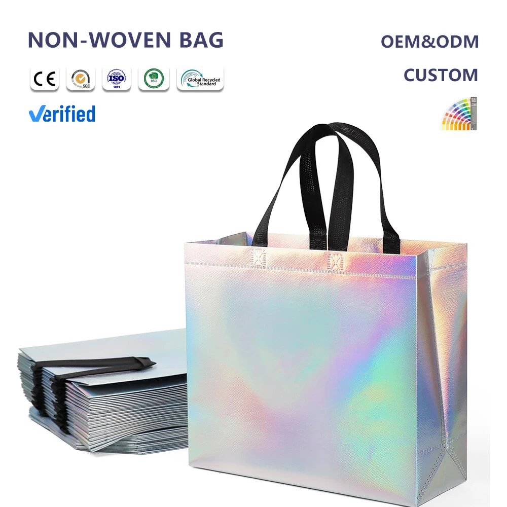 Eco Friendly Wholesale Custom Eco Bag Printing Non Woven Promotional Reusable Cloth Shopping Tote Bags Logo Letter Pattern Gift