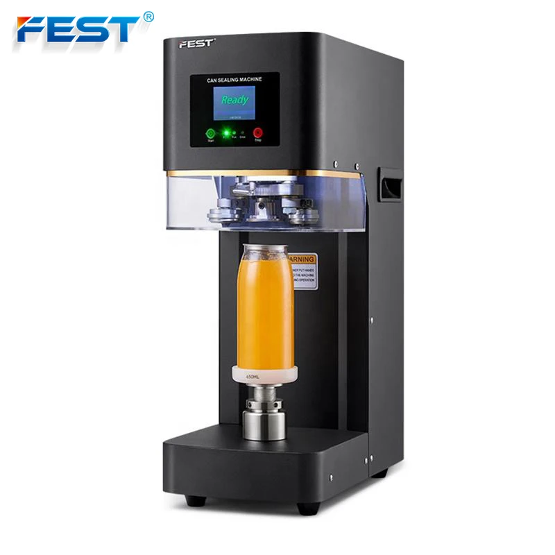 FEST CE Non Rotary Beer Can Seamer Machine Seaming Aluminum Cans Beer Pet Bottle Sealing Small Canning Machine Milktea Equipment