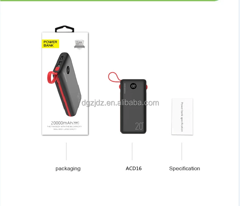 Online Shopping New Products Portable Power Bank 20000mah Quick Charge