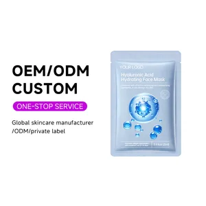 OEM/ODM Beauty Product Face Masks Plant Fruit Extract Collagen Sheet Skincare Moisturizing Hyaluronic Acid Hydrating Facial Mask