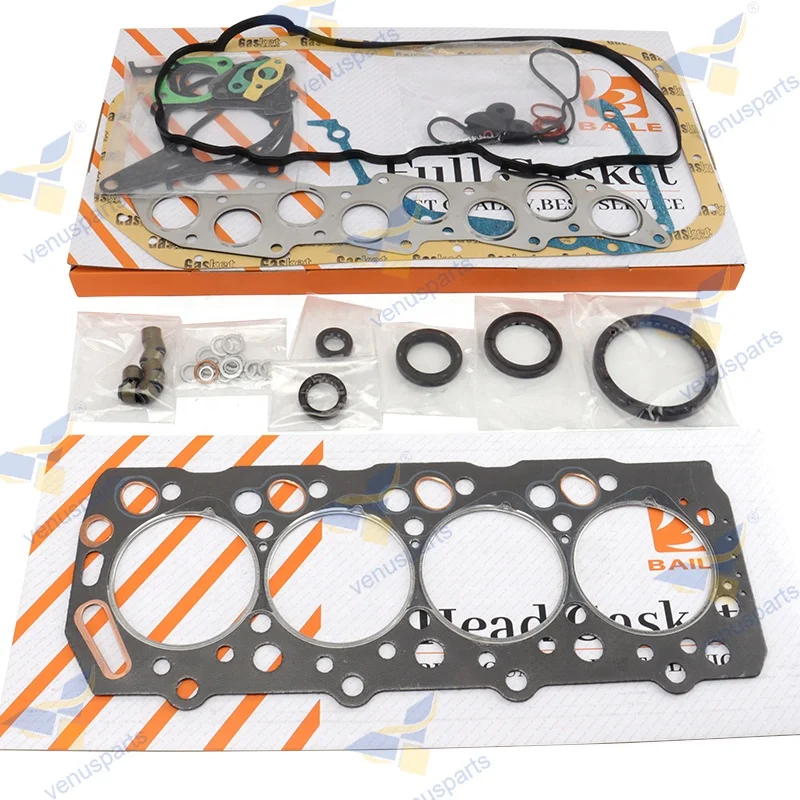 4D55 4D56 Engine Rebuild Kit Piston Piston Ring Liner Gasket Set Main and Conrod Bearing for Mitsubishi 4D56T Engine Overhauling