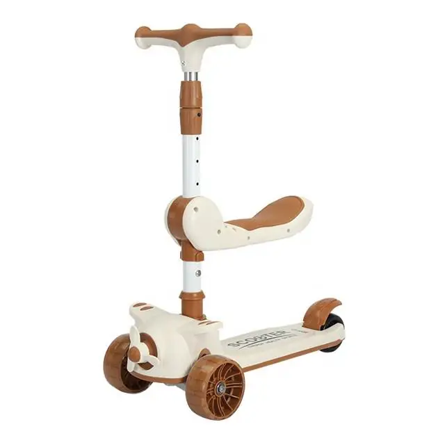 Factory 3-in-1 1-8 Years Old Multi-Functional Baby Scooter Foldable Flash Pedal Scooter with 3 Wheels for Kids and Babies