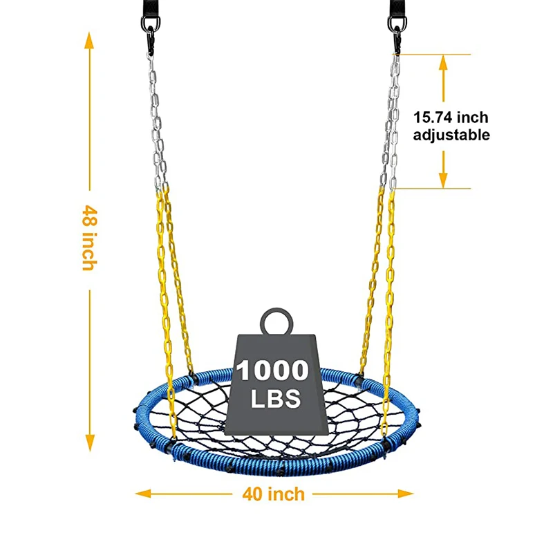 Zoshine Custom Round Disc Saucer Nest Swing Outdoor Tree Hanging Nest Swing Chair for Kids and Adults