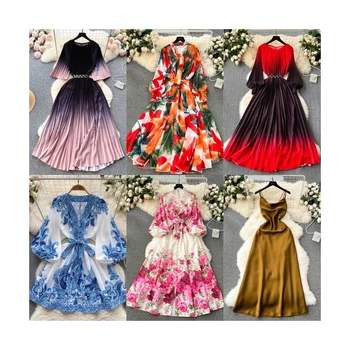Women's Dresses Kleid For Women Plus Size High Quality Fashionable Wholesale Full Length Floral Spring Womens Casual Dresses