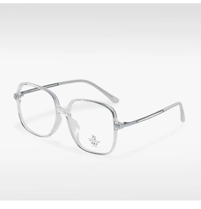 2023 Korean Style Optical Hot Seller Oveisized Big Frame Square Anti Blue Light Tr90 Glasses 2557