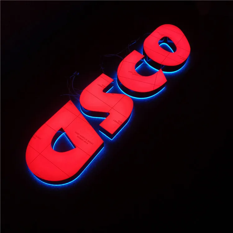 Hot new products Custom Led Backlit Letters for LED resin acrylic open closed sign board