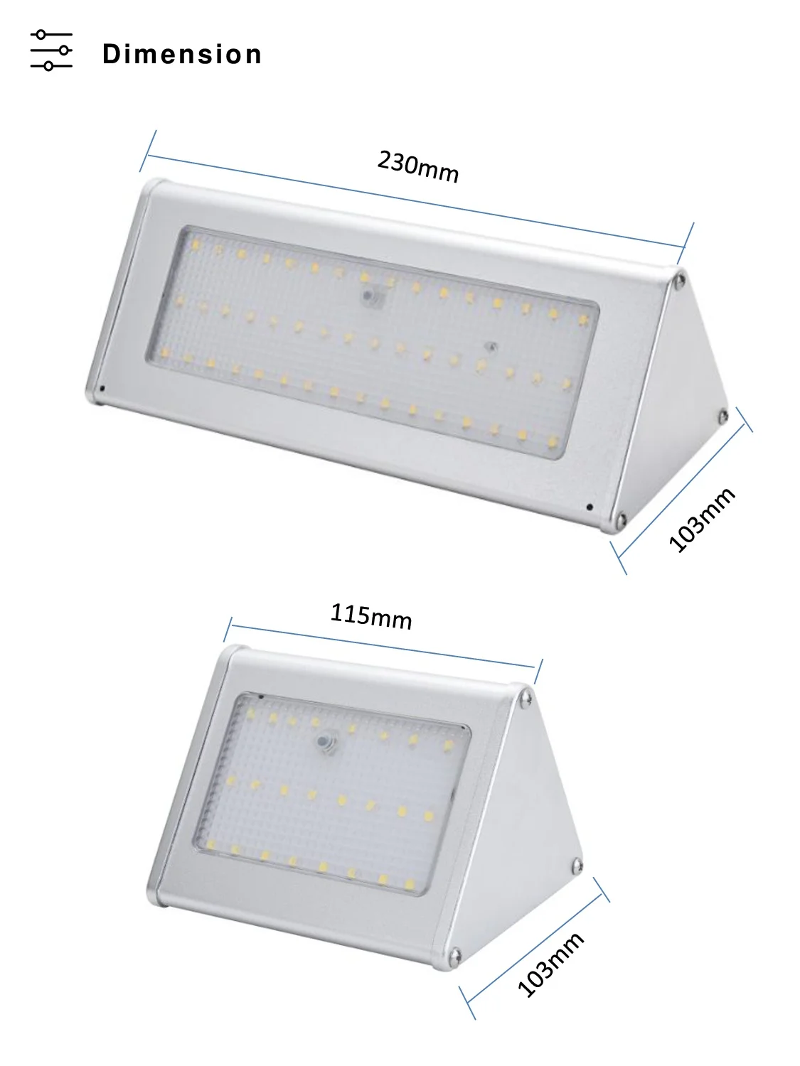 Ip65 Rear Mount Led Outdoor Waterproof IP65 Wall Mounted Aluminium Alloy Solar Wall LED ...