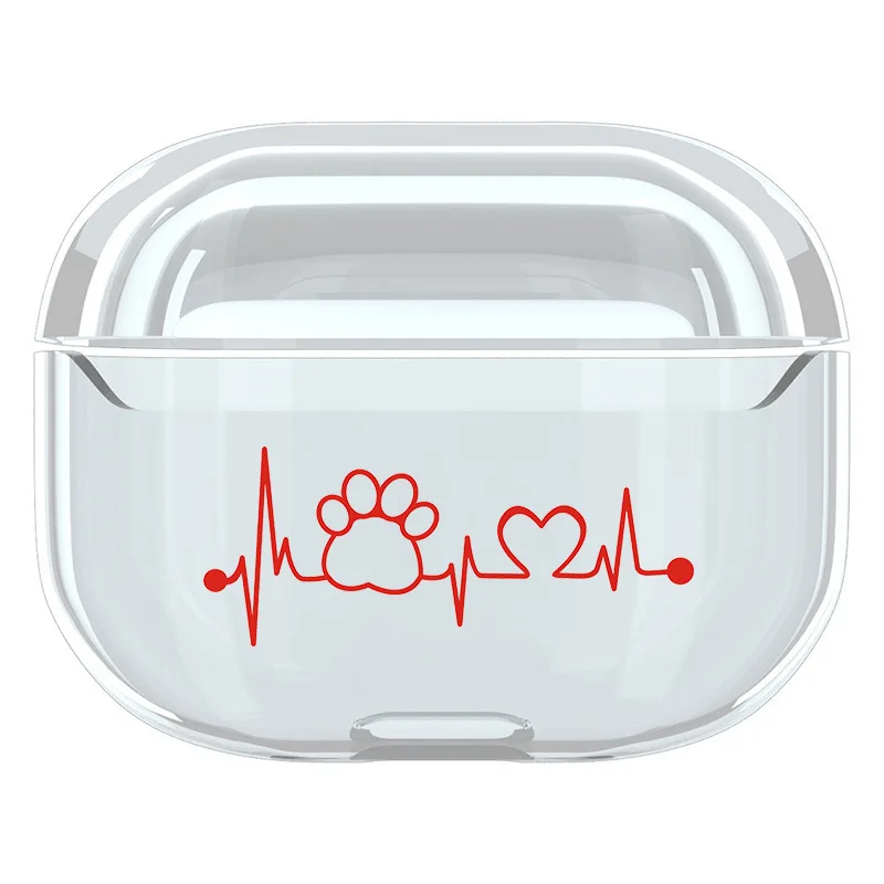 Чехол для наушников Air Pods Pro, Прозрачный ударопрочный чехол из поликарбоната с милым мультяшным принтом и защитой от царапин для AirPods Pro