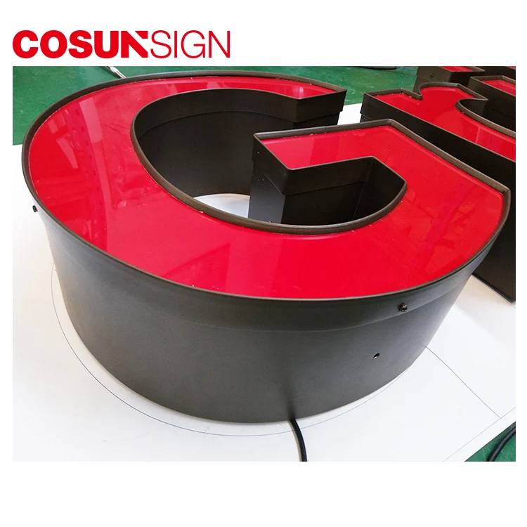 Cosun Custom Store Sign Led Design Shoes Shop Signboard Led Light Metal Letter With Large Led Light for Restaurant