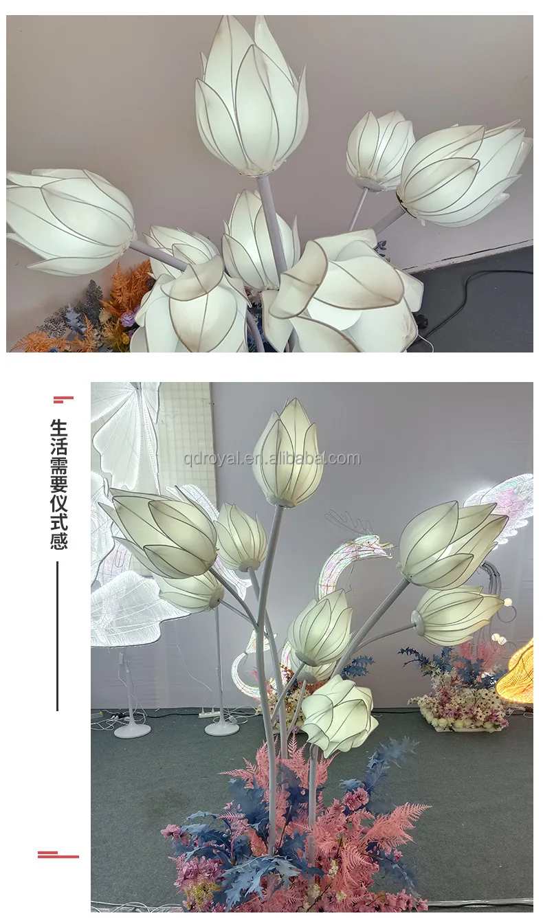 Wedding Decoration Artificial Flower Lamp Artificial Flower Lights For