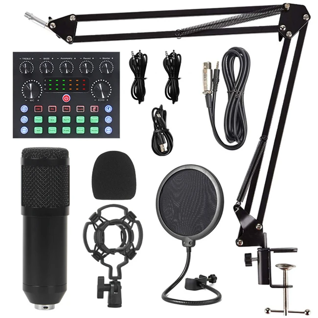 S8 Podcast Equipment Bundle Podcast Mixer Condenser Microphone Dj