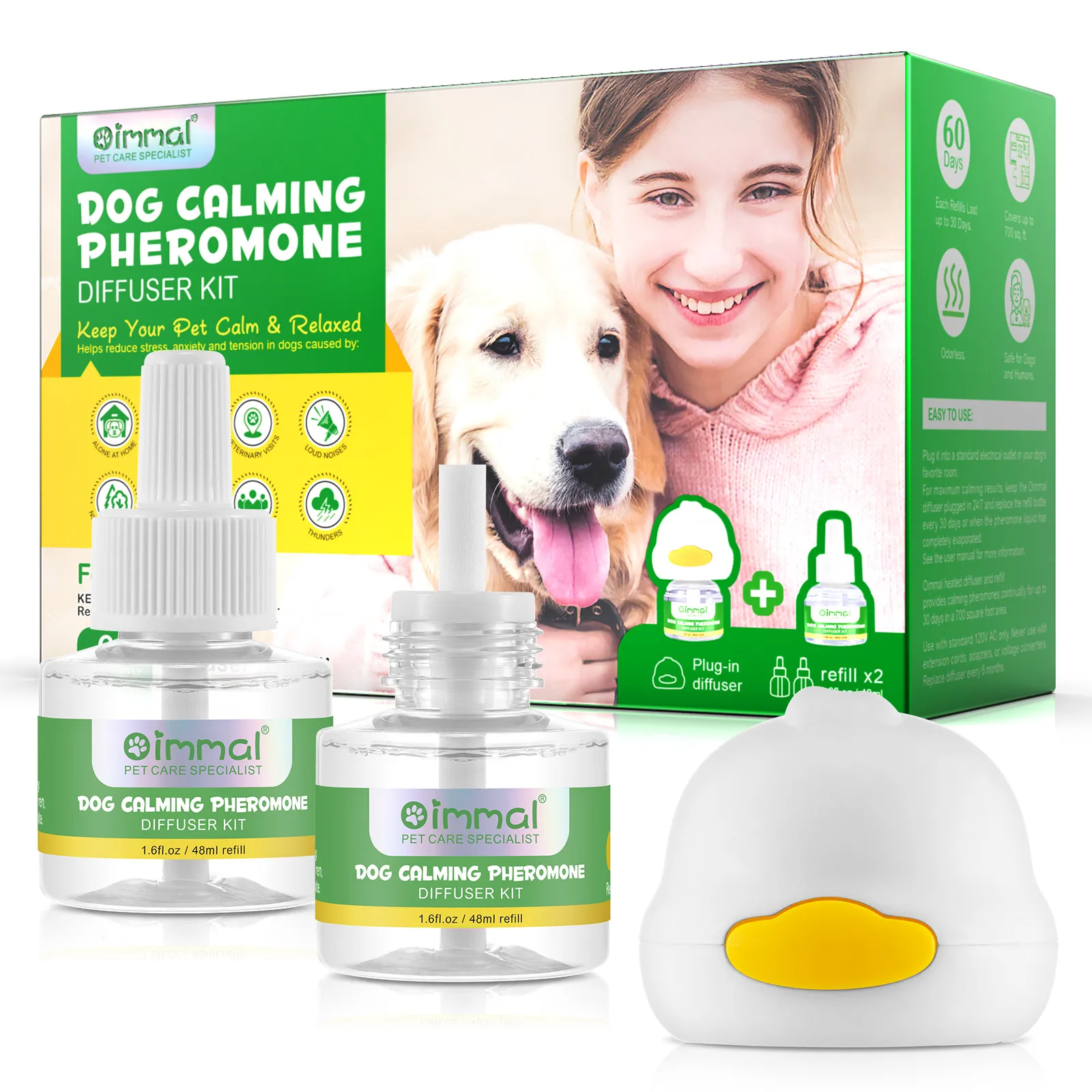 Oimmal Dog Calming Pheromone Diffuser Kit For Dogs Alibaba