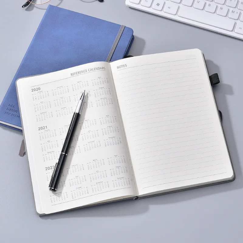 Wholesale office business gift custom A5 pu leather notebook with elastic band