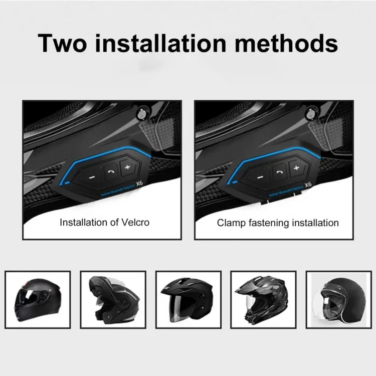 Casque Audio Moto Mains Libres Avec Haut-parleurs - Prise 3.5mm Pour Appels Et Musique - Fixation Velcro