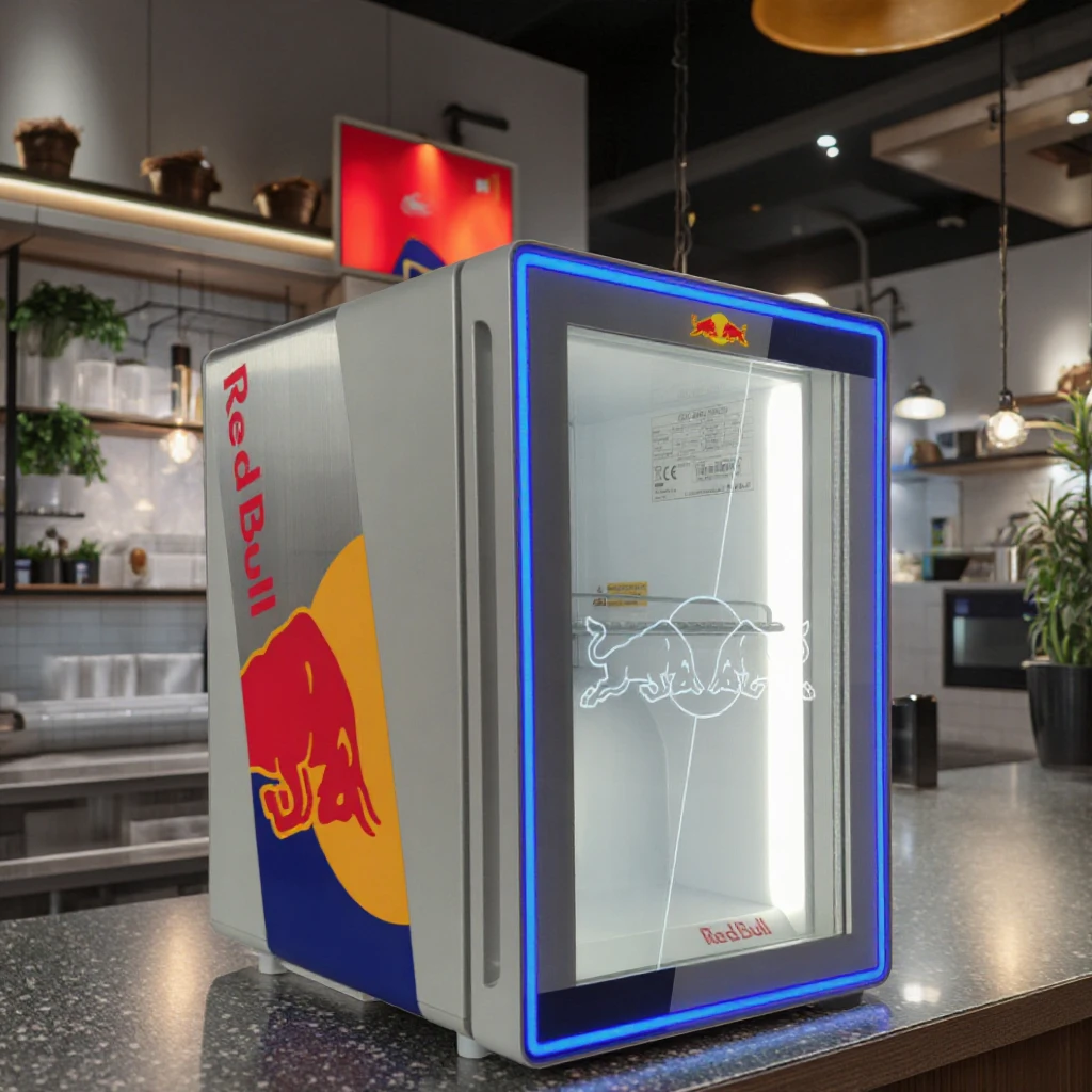 Refrigerador Comercial Estiloso com Porta Única, Cooler Expositor