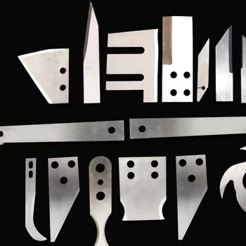 Special Shaped Blades Stainless Steel Food Knives, Long Strip Tooth Knives Crushing Blades, Alloy Small Blades