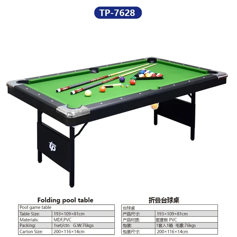 6 7 Ft Feet Billiard Pool Table Portable Folding Legs Snooker Pool Table With Standard