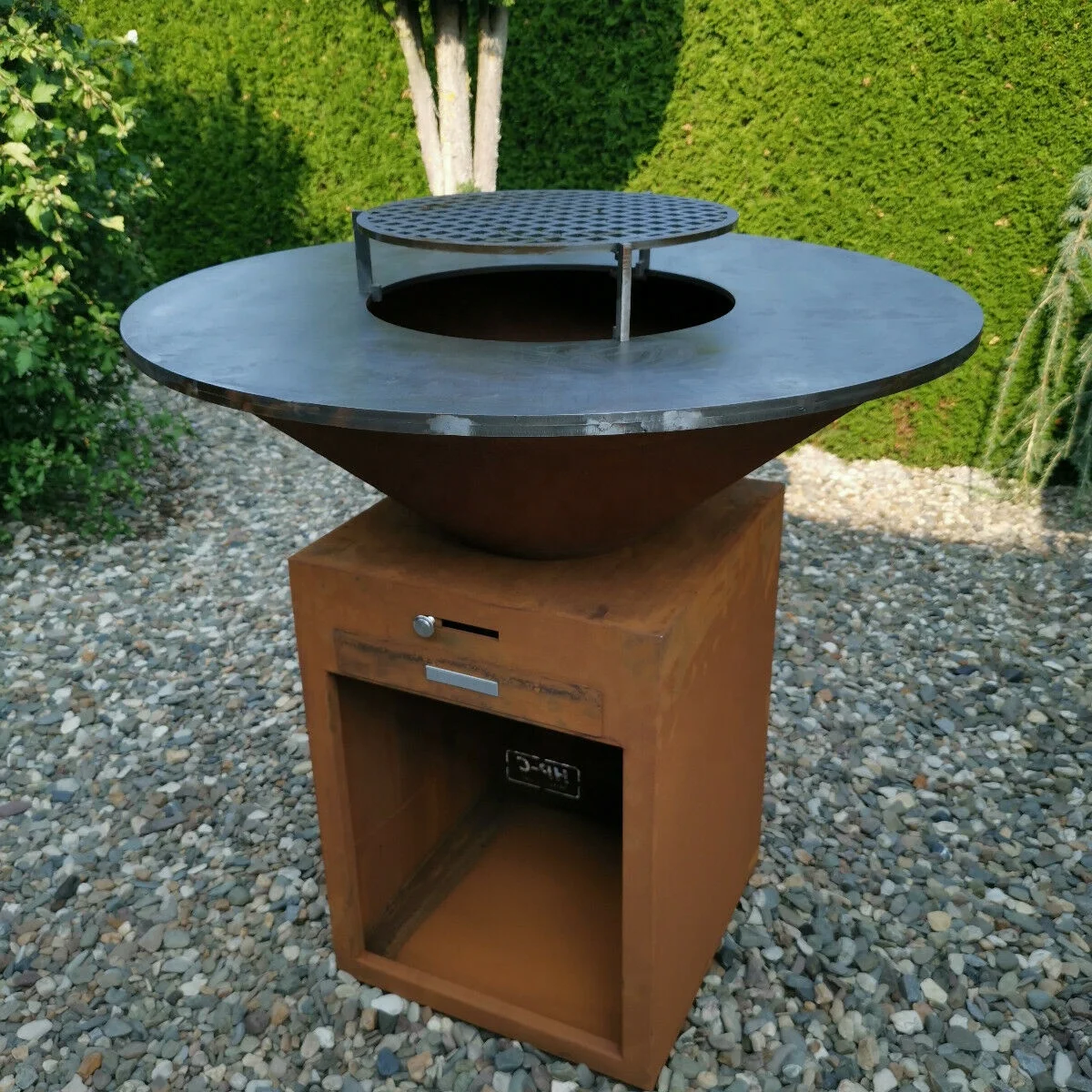 Outdoor Corten Steel Iron Fire Pit Bbq Brazier Outdoor Bbq Barbecue 