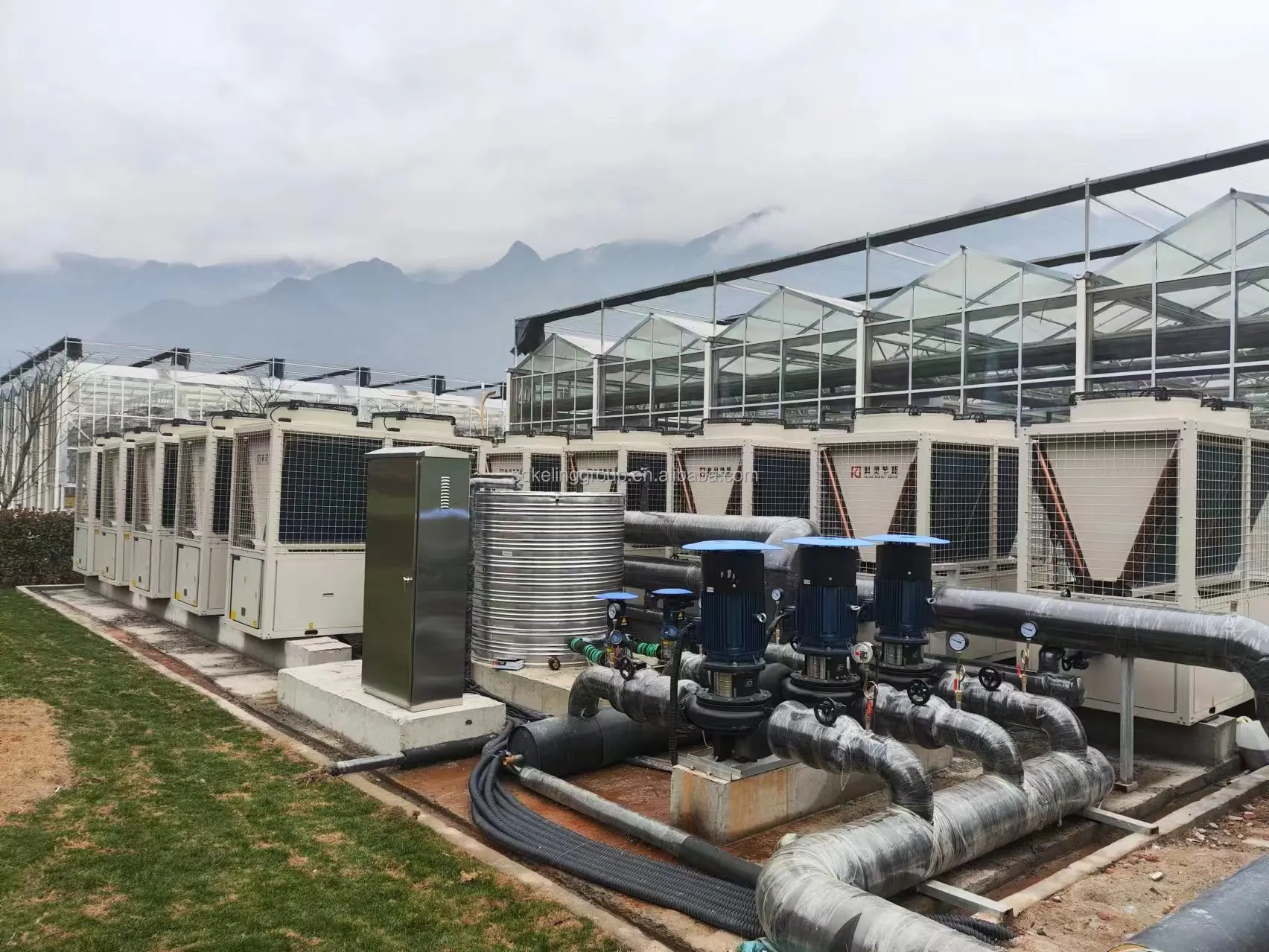 Air to Water Heat Pump, Inverter, R410A, R32, 65kw - detail 12