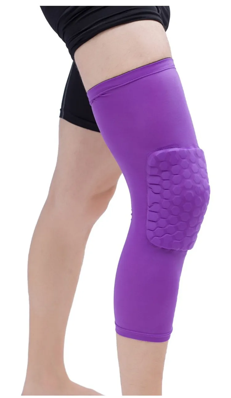 Knee Protection Honeycomb Long Knee pad Anti-Collision Support for Basketball Sports
