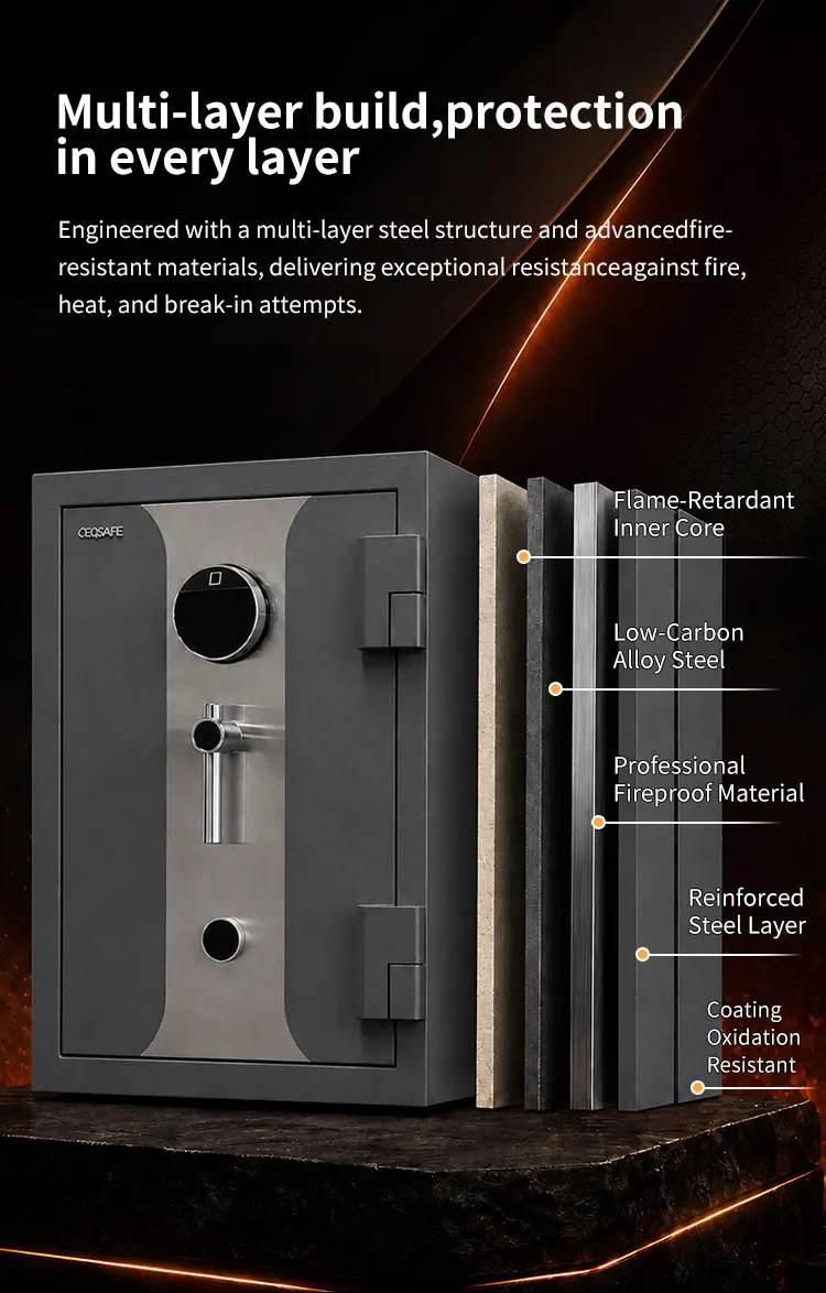 aj 700 ceqsafe commercial metal fireproof safe box combination lock three spoke handle felectronic digital fingerprint key lock-11