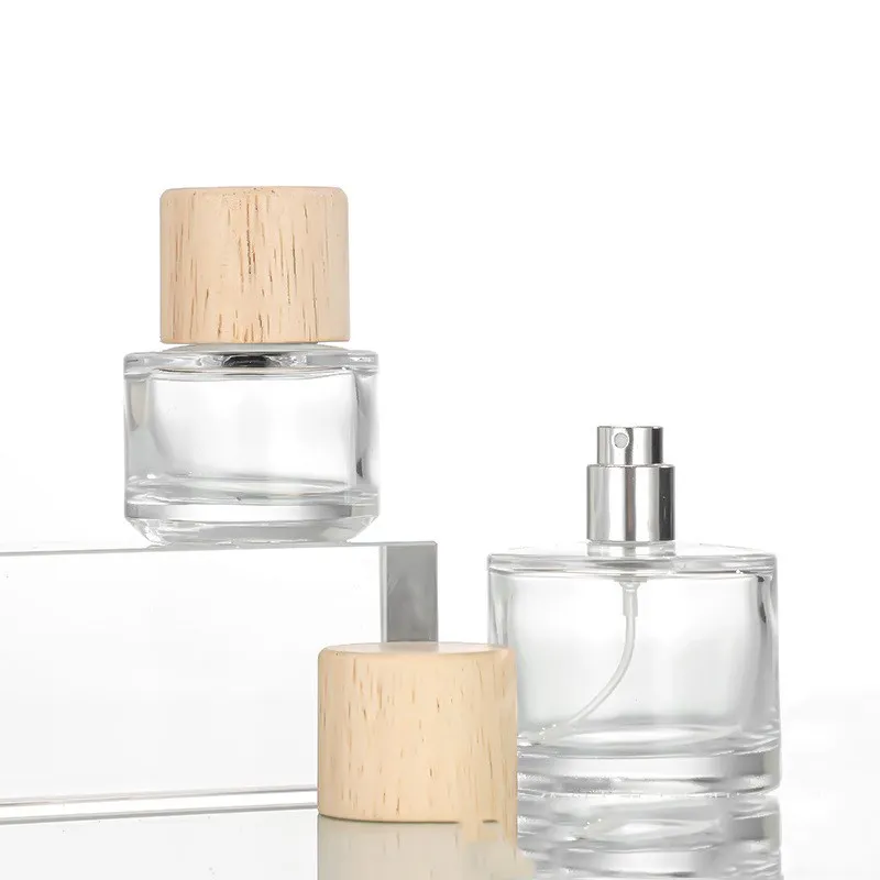 Wholesale Empty clear 30ml 50ml 100ml Round Perfume Bottle Cosmetic Packaging Perfume Bottle Packaging Box