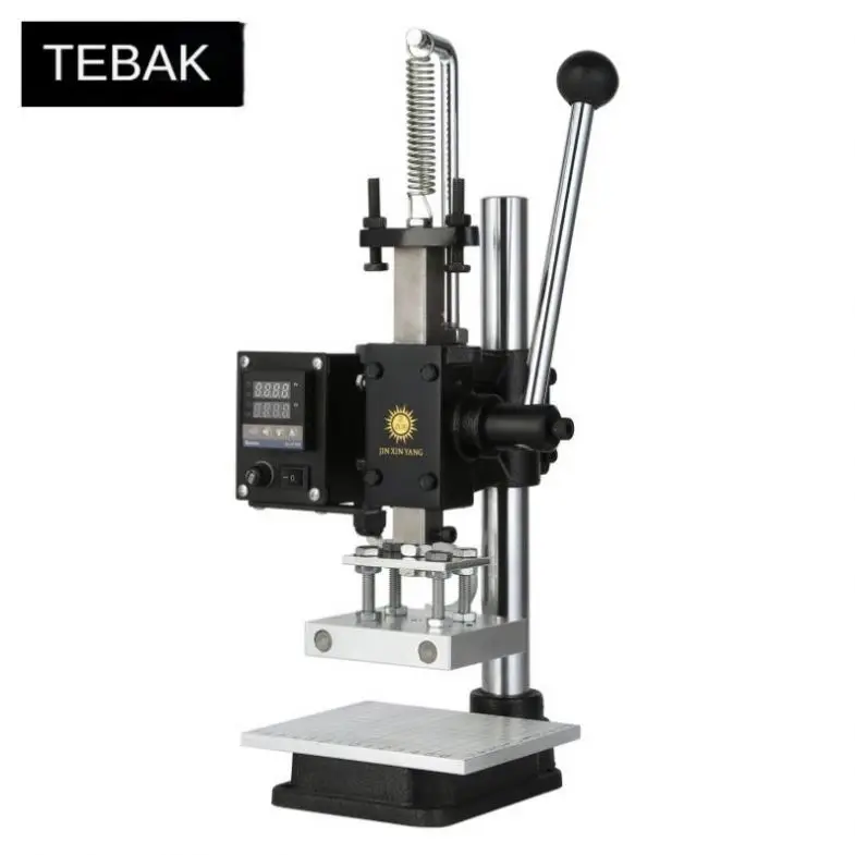 TEBAK Manual Leather Paper Wood Machine Heat Press Machine Letters Hot Foil Stamping Machine