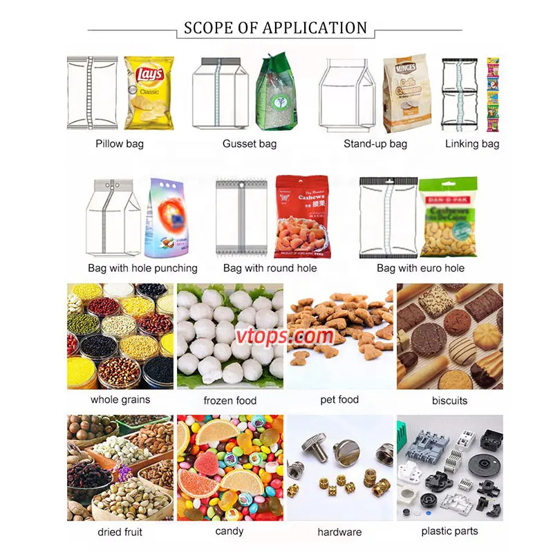 Easy Operation Pellet Coffee Bean Dosing Filling Packing Machine Fudge Cocoa Bag Packaging