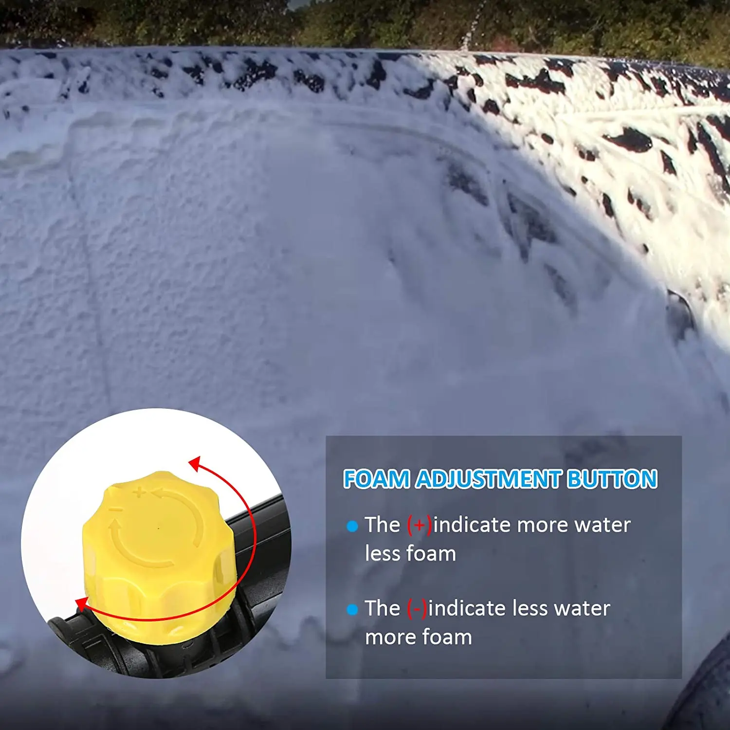 Snow Foam Lance for  Pressure Washer, 1 L Capacity Adjustable Foam Cannon Nozzle Lance Compatible