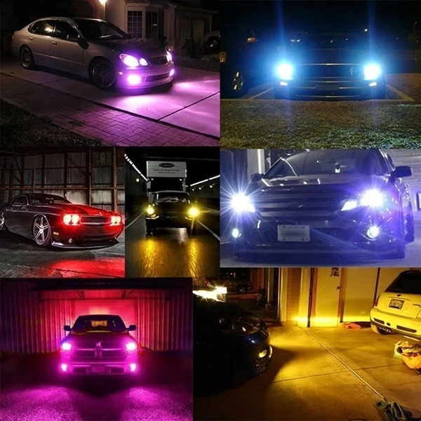 APP Music Control RGB Car LED Headlight Changeable Color Light H1 H3 H8 H9 H11 9005 9006 Auto Head Lamp LED H4 Led H7 Bulbs