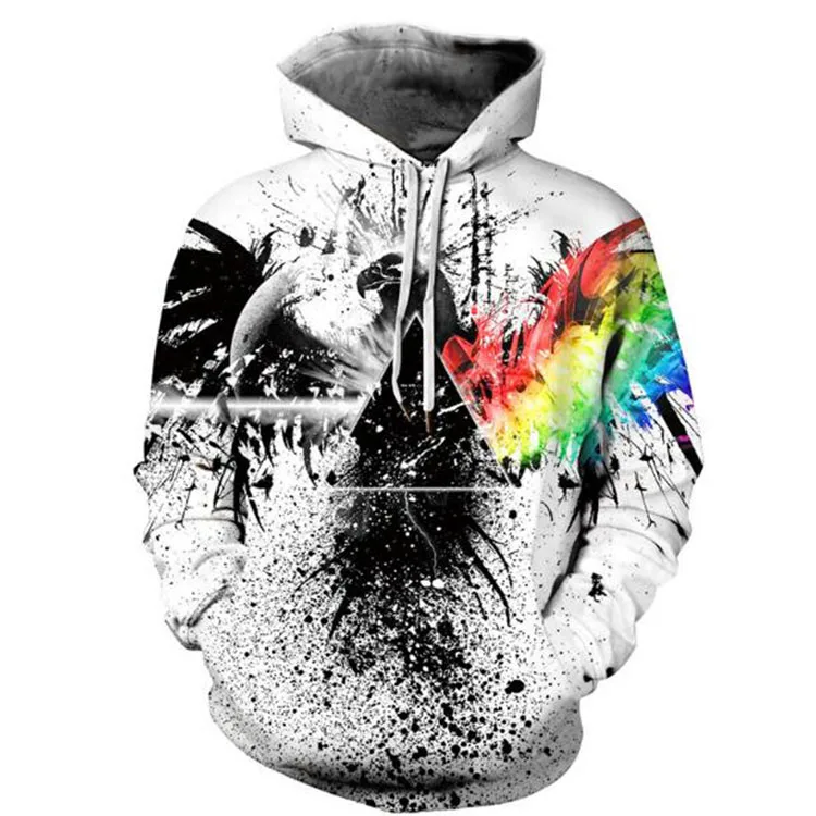 Sweat à Capuche Zippé Tie-dye Arc-en-ciel Mandala – Taille M, Coton, Marque Independent Trading – Neuf Sans étiquettes